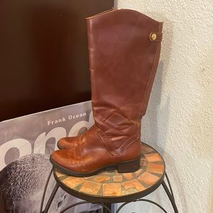 Brown Faux Leather Rider/ Cowboy/ Mountain Boots 🤎